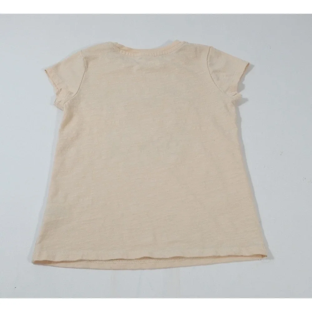 Disney Shirt Girls Large 10/12 Cream Stitch Ohana Means Family‎ Graphic Slub Tee